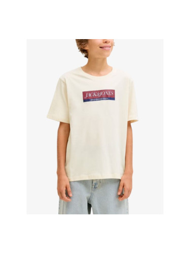 JACK&JONES Jorinwood Block Brend Tee Ss Cn Noos Jnr White