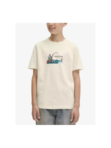JACK&JONES Jоrskull Nature Tee Ss Crew Neck Sn Jnr White