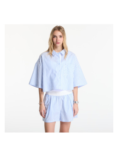 Риза Nike Sportswear Chill Poplin Women's Oversized Short-Sleeve Top Lt Photo Blue/ Hydrogen Blue/ Summit White M