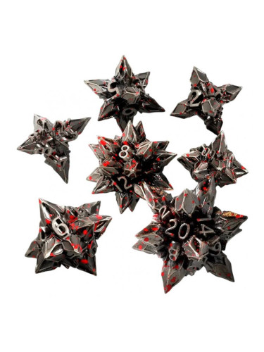  Комплект зарове GlassStaff - Metal RPG Dice Set, Brutal Bane (7 бр.)