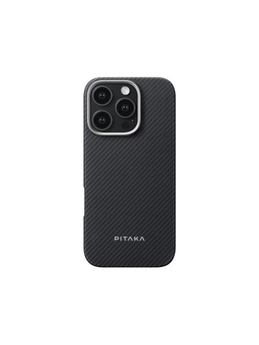 Гръб Pitaka MagEZ Case 5 за iPhone 16 Pro - Black/Grey Twill