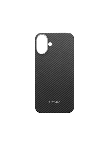 Гръб Pitaka MagEZ Case 5 за iPhone 16 - Black/Grey Twil
