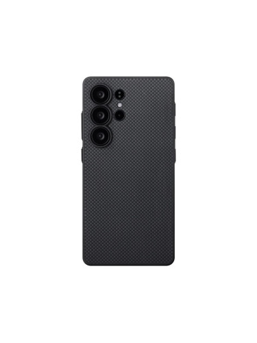 Гръб Pitaka за Samsung Galaxy S25 Ultra, PIN Button, Black/Grey