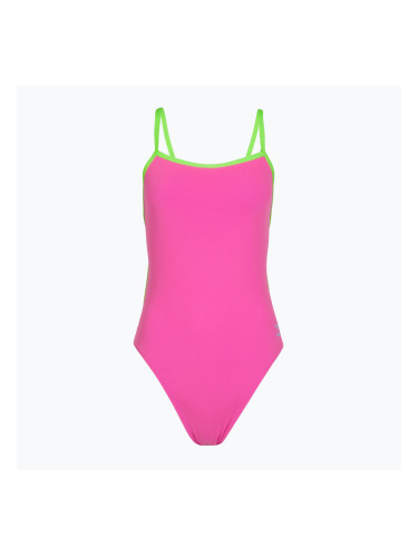 Дамски цял бански костюм Speedo Solid Tri neon flamingo
