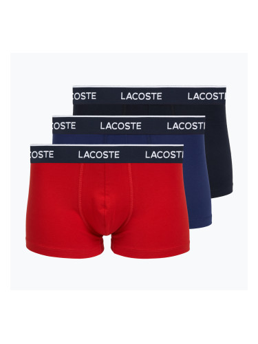 Мъжки боксерки Lacoste 5H1300 3 чифта navy blue/red/methylene