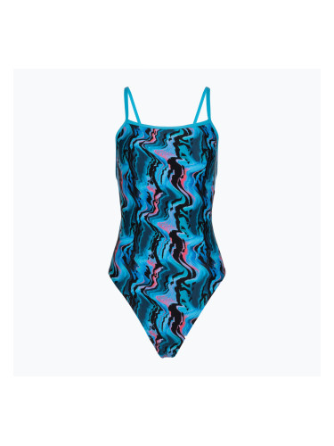 Дамски цял бански костюм Speedo Printed Web Back canyon ombre/black