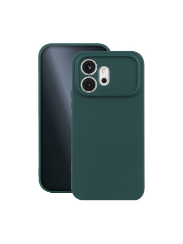 Силиконов кейс iPaky матиран, За Honor 600 Pro, Тъмнозелен