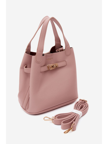 Дамска чанта Flora&Co от изкуствена кожа, розова