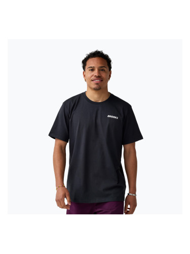 Мъжка тениска за бягане Brooks Graphic black/white/slate grey