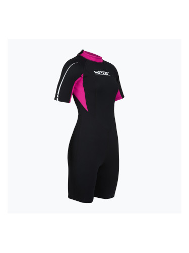 Дамски неопренов костюм за плуване SEAC Shorts Relax 2.2 mm black/pink