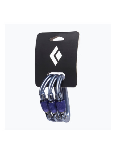 Комплект карабинери Black Diamond Liteforge Screwgate 3 бр. сив