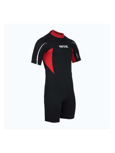 Мъжки неопреннов костюм за плуване SEAC Shorts Relax 2.2 mm black/red
