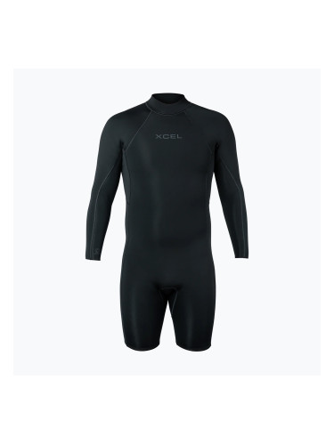 Мъжки неопреннов костюм за плуване Xcel Axis Back Zip Spring 2 mm LS black