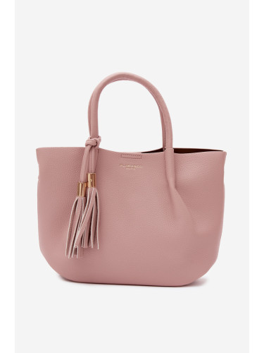 Кожена чанта Flora&Co в розово