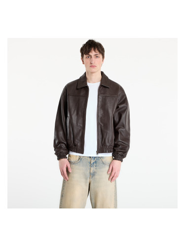 Яке Patta Leather Bomber Jacket UNISEX Coffee Bean S