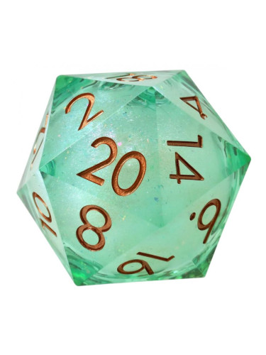  Зар GlassStaff - Liquid Core Dice D20, Ocean Orb