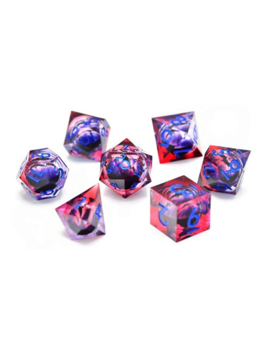  Комплект зарове GlassStaff - Floating Eye RPG Dice Set, Elder Dragon's Gaze (7 бр.)