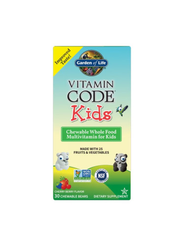 GARDEN OF LIFE - Vitamin Code Kids (Chewable Whole Food Multivitamin For Kids) - 30 chewable bears