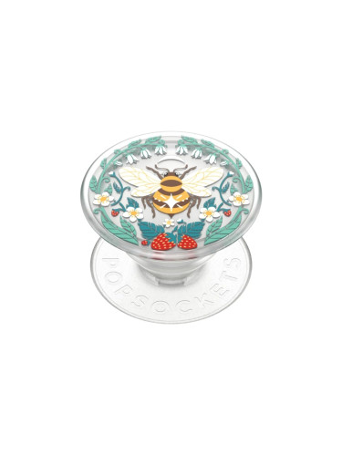 Оригинален попсокет PopSockets® PopGrip PlantCore Bee Boho, Многоцветен