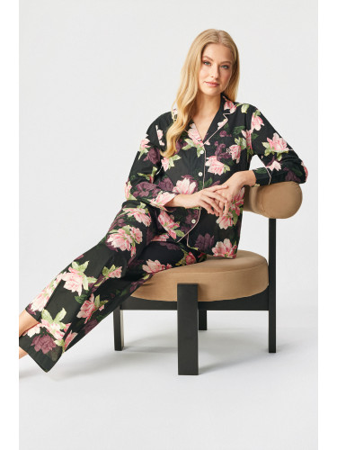 Пижама Ralph Lauren Woven Lawn Notch Collar дълга