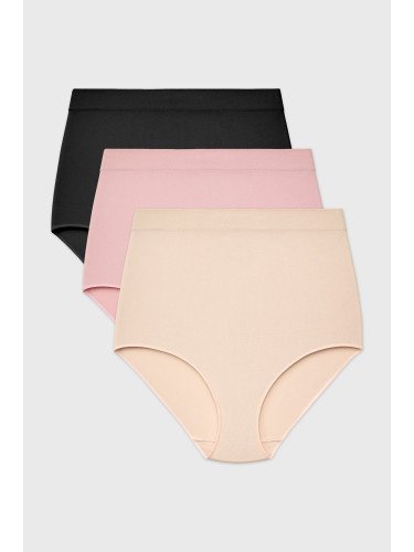 3PACK класически бикини Flexi с висока талия безшеевни