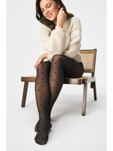 Чорапогащник Plus Size Polka Dot 30 DEN