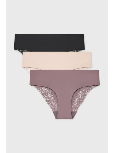 3PACK хипстър бикини Simple Lace