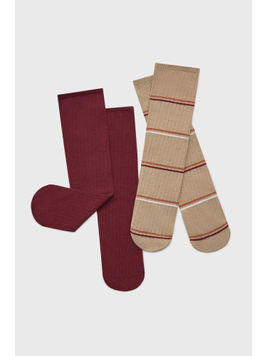 2PACK чорапи OROBLÚ Twins Plain and Stripes по-дълги