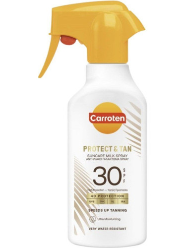 Carroten Protect & Tan Suncare Milk Spray Слънцезащитно мляко спрей SPF30