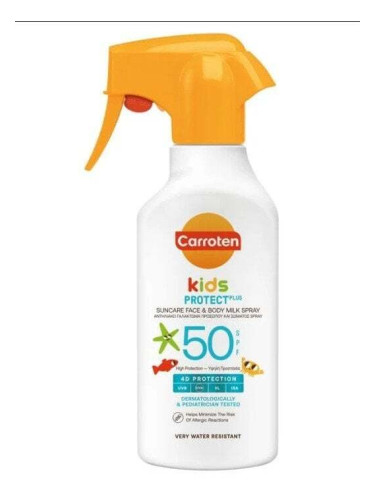 Carroten Kids Слънцезащитно спрей мляко за деца за лице и тяло SPF50