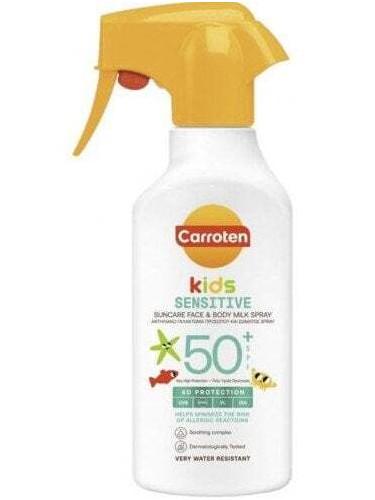Carroten Kids Sensitive Слънцезащитно спрей мляко за деца за лице и тяло SPF50+