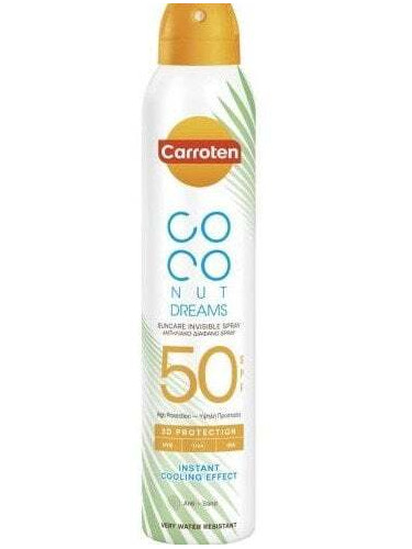 Carroten Coconut Dreams Слънцезащитен сух спрей за тяло SPF50