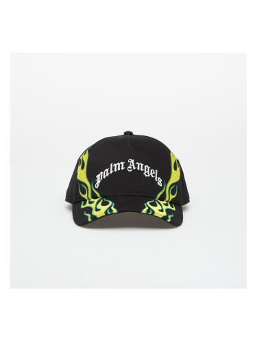 Шапка Palm Angels Flames Curved Logo Cap Black/ Off White Universal