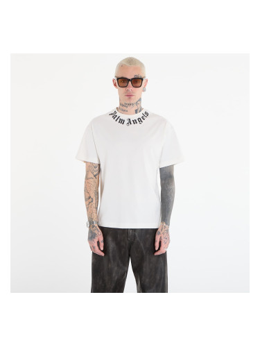 Тениска Palm Angels Neck Logo Regular Tee UNISEX Off White/ Black XL