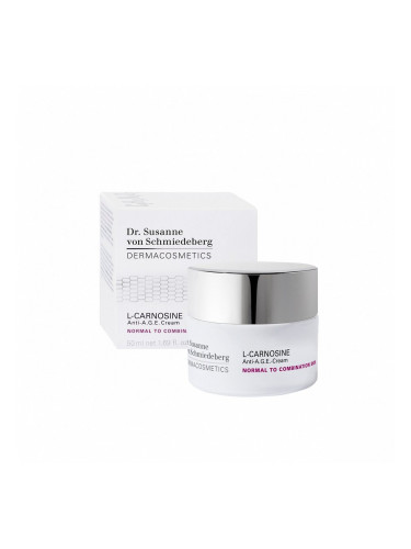 DERMACOSMETICS Dr. Susanne von Schmiedeberg L-Carnosine Anti-A.G.E. Normal to Combination Skin 24 - часов крем дамски 50ml