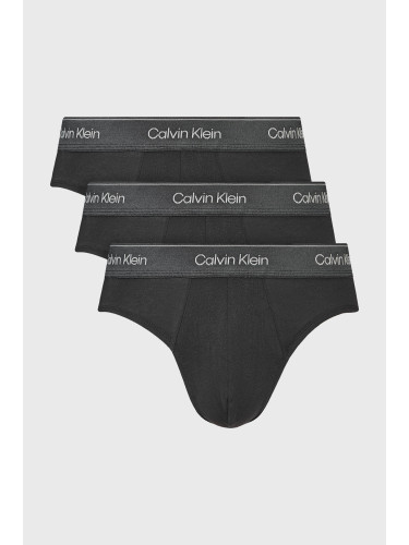 3PACK памучни слипове Calvin Klein Icon Cotton Stretch Metalic