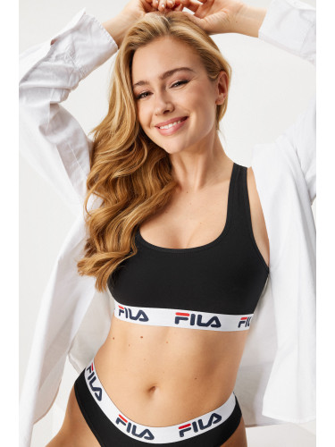 Спортен сутиен Fila Black памучен