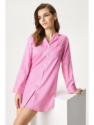 Дамска нощница Ralph Lauren Cotton Sateen къса