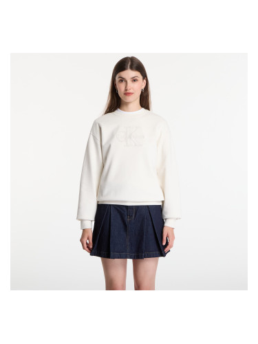 Суитшърт Calvin Klein Jeans Ls Baby Terry Seasonal Monologo Hoodie Tofu XS
