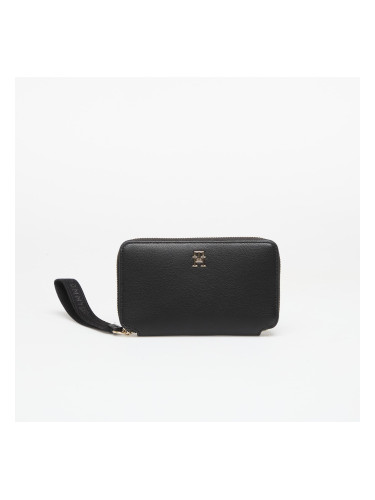 Портфейл Tommy Hilfiger Logotape Compact Zip Around Wallet Black Universal