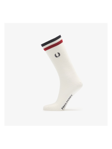Чорапи Fred Perry Tipped Sports Sock Snow White/ Burnt Red/ Navy 39-42