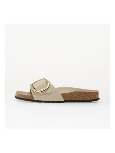 Сникърси Birkenstock Madrid Big Buckle Natural Leather Patent Women High-Shine Oyster EUR 36