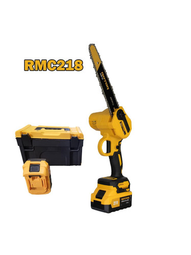 Мини акумулаторна резачка ROTOR RMC218, 21V, 2x4Ah, 20 см шина, 1/4" верига