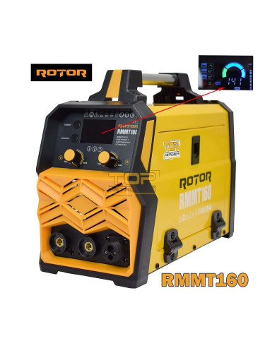Телоподаващ апарат и електрожен ROTOR RMMT160, 15-160A, MIG/MMA/TIG, работа без газ