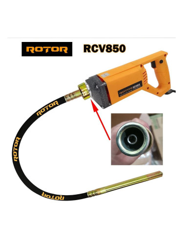 Вибратор за бетон ROTOR RCV850, 850W, вал 1.5 м, 35 мм