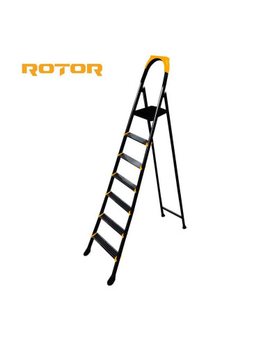 Стълба метална, сгъваема, 7 стъпала, 1.99 м, ROTOR 15243