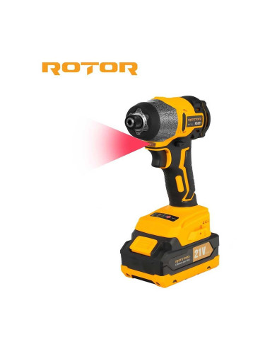 Гайковерт акумулаторен, ударен, ROTOR RSD21, 21V, 2x3Ah, 240Nm, безчетков мотор, в куфар
