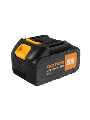 Батерия акумулаторна Li-Ion, 20V, 3Ah, ROTOR RB-3A
