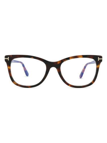 Tom Ford FT5986-B 052 52 - диоптрични очила, квадратна, дамски, кафяви
