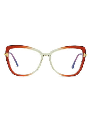 Tom Ford FT5882-B 044 55 - диоптрични очила, квадратна, дамски, оранжеви